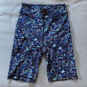 Floral Free People movement "Lose Your Marbles" bike short